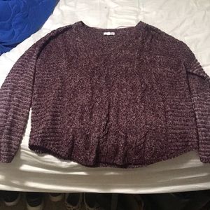 Long sleeved knit sweater